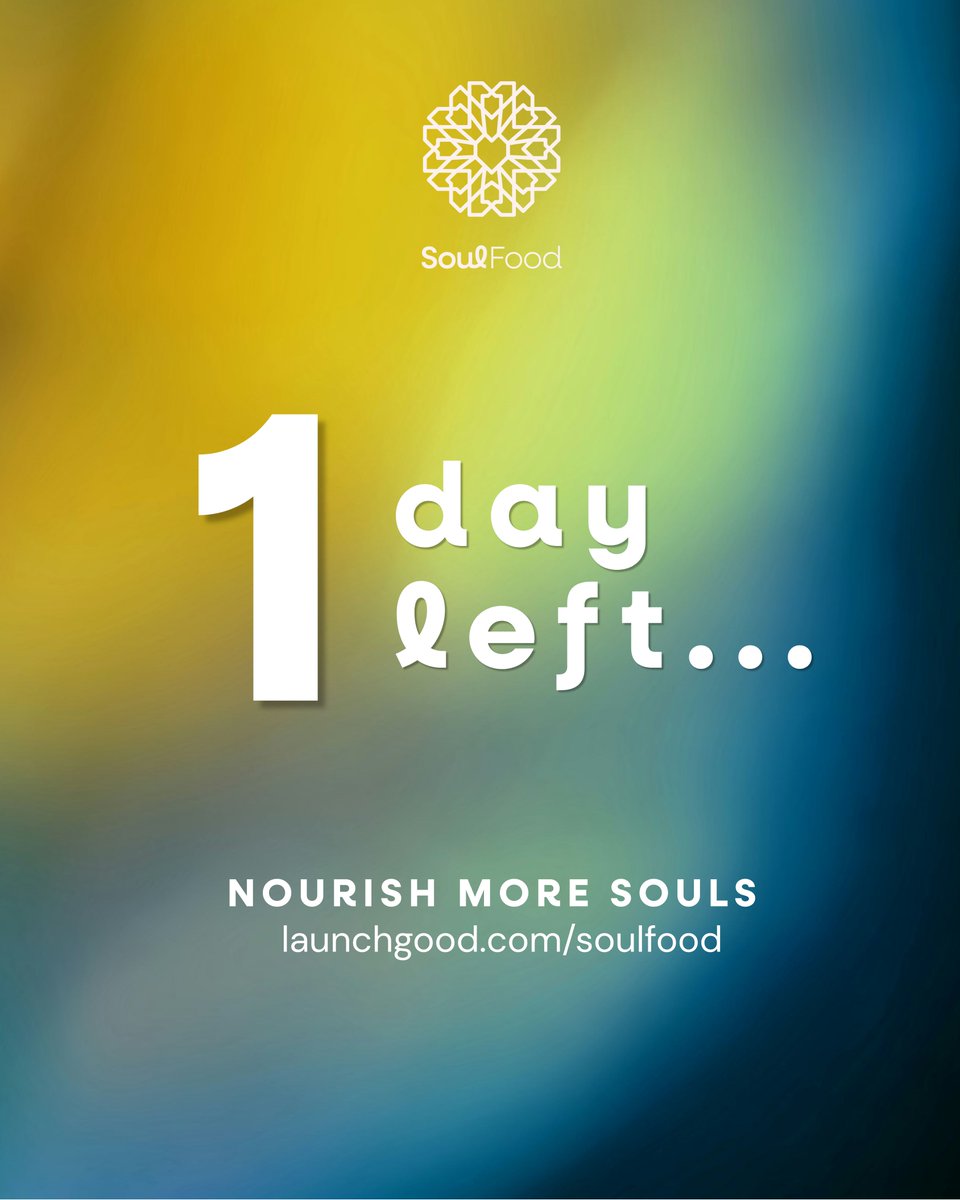 One last opportunity before #Ramadan ends! 

Please donate generously so that we can share the light and beauty of Islamic spirituality with an even more diverse audience. 

launchgood.com/soulfood