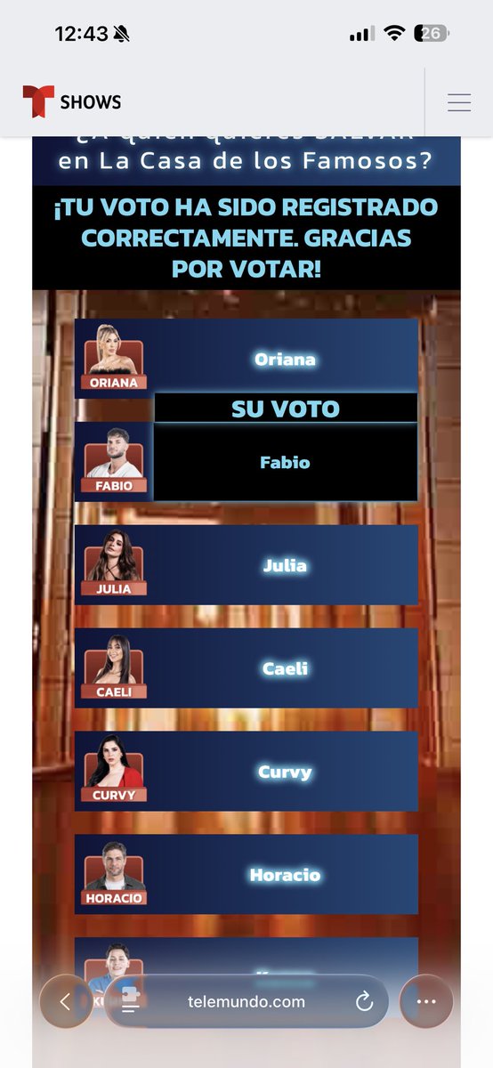 Votando por mis papis 😎😂 #LCDLF6