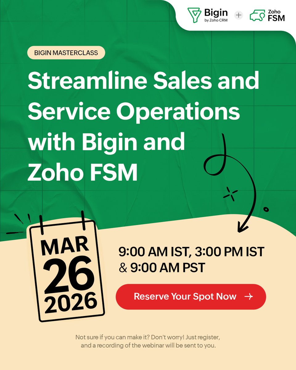 Bigin by Zoho CRM tweet media
