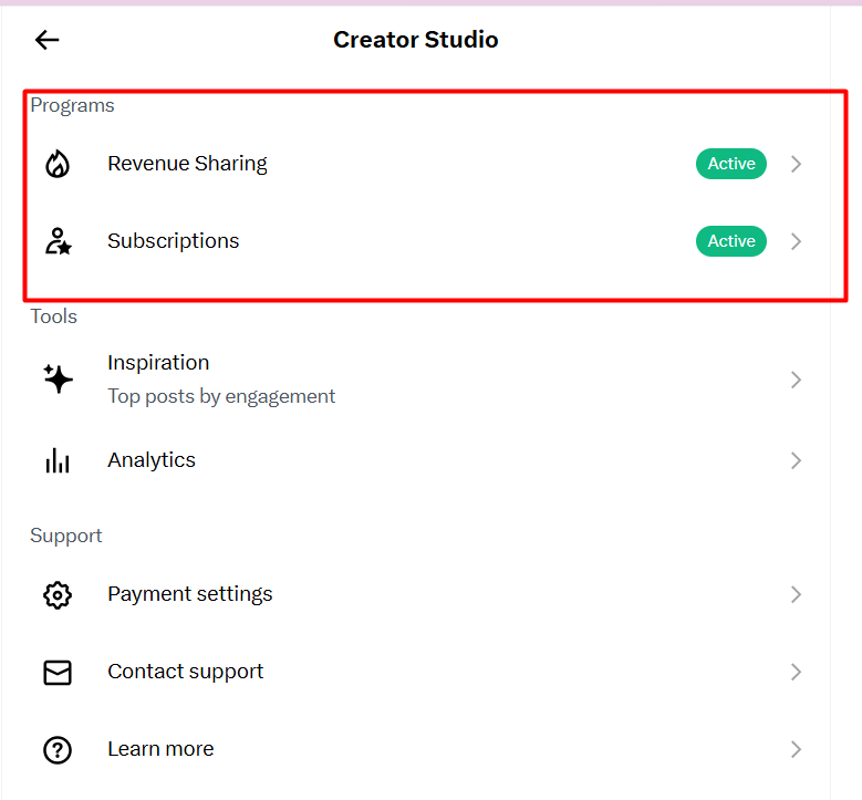 Kisalay_'s tweet photo. 🚨 Exciting Update on X.

Creator Studio UI has changed a bit 👀✨

Opened it today and noticed the Programs section looks a little cleaner now.

Both are live! Super clean update from @X 🔥

Anyone else spotted this new UI? 

What do you think? 👇

@elonmusk @xai

#CreatorStudio #RevenueSharing #Subscriptions #XCreators #CreatorEconomy