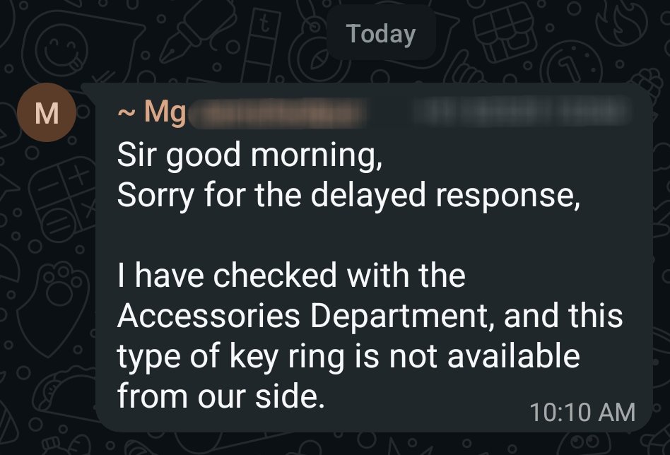 GurdSan's tweet photo. @MGMotorIn 
Design failure. You created a cute keyfob that now needs a cheap wire so I can hang it somewhere. https://t.co/VQ4zjbeggx