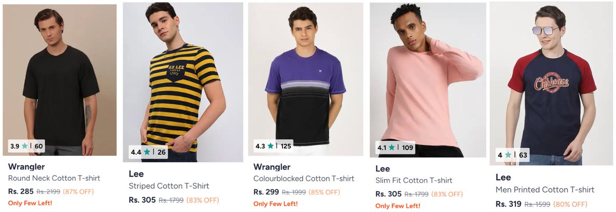 dealsvelocity's tweet image. 🚨 Myntra Loot Deal 🚨

Branded T-Shirts 🔥 80–87% OFF 🔥

Wrangler: myntr.store/s/c41g1xi
Lee: myntr.store/s/nz1yt3x

Glitchez Tees @₹103 🔥
myntr.store/s/3f1u2o3

Follow for Real-Time Deal Drops. ⚡ @dealsvelocity
#Myntra #Tshirt #Deals #Sale #FashionDeals @myntra