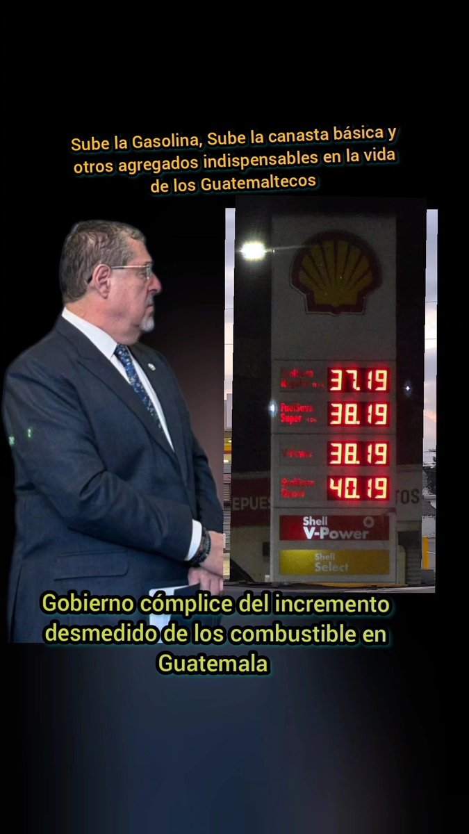 Herman5818Pb's tweet photo. Si estas en contra del alto costo de la Gasolina en Guatemala, postea, Retuit,  comparte esta imagen.
Arroba al @GuatemalaGob y al
@BArevalodeLeon  Basta ya, Guatemala Está sufriendo. https://t.co/Dg6ToCK6Ja