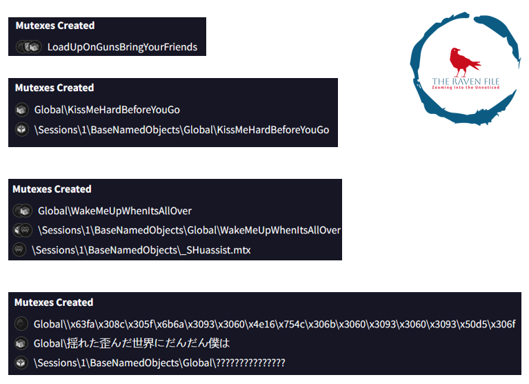 RakeshKrish12's tweet photo. 🔐🎵#EMBARGO #RANSOMWARE - Adding Lyrics as Mutex
📌KissMeHardBeforeYouGo
📌LoadUpOnGunsBringYourFriends
📌WakeMeUpWhenItsAllOver
📌揺れた歪んだ世界にだんだん僕は
Samples: https://t.co/k7TKMt9v8P
#Security #Infosec #OSINT #ThreatIntel #Hack #DarkWeb #Malware #netsec #TOR https://t.co/w4fb7pXNur