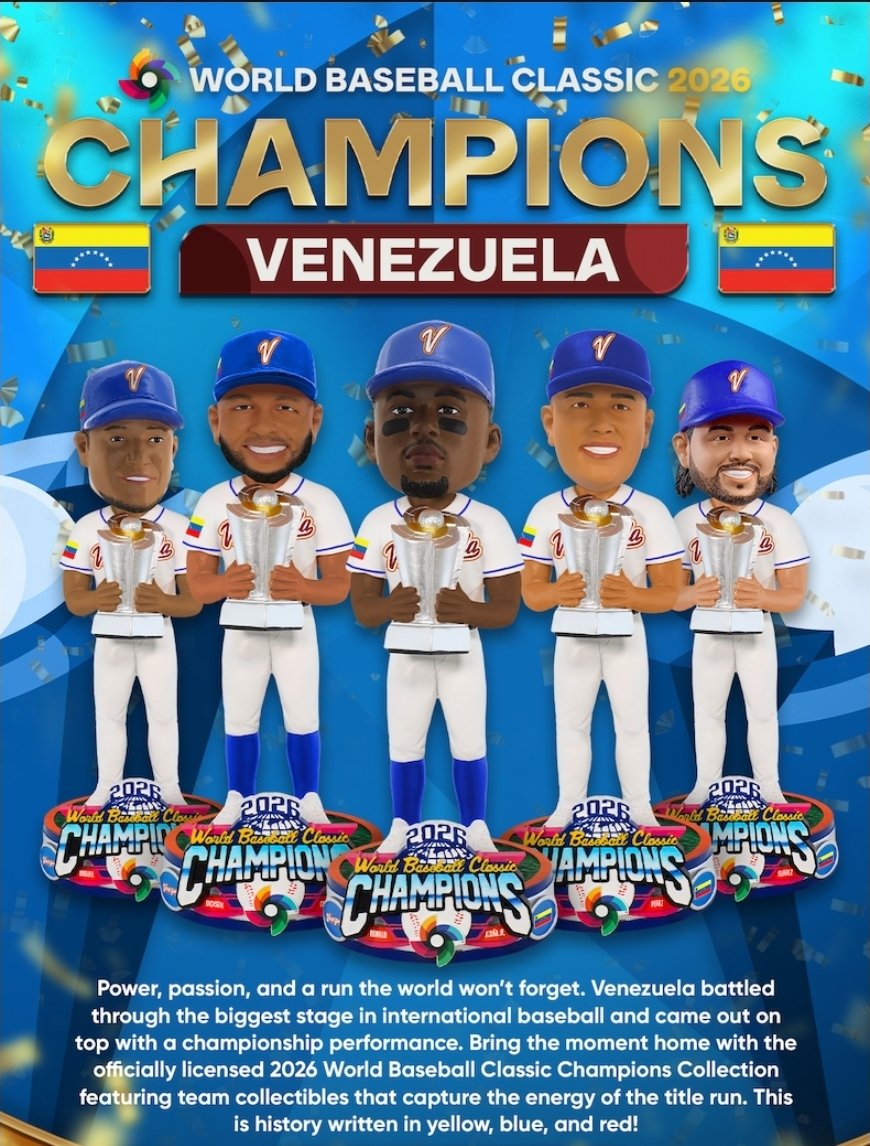 ManiaBobblehead's tweet photo. https://t.co/AJ5sQEXwTI

Venezuela 2026 World Baseball Classic Champions Bobbleheads #bobblehead #VENEZULA #WorldBaseballClassics #VenezuelaCampeón https://t.co/KFFjNf0GZS