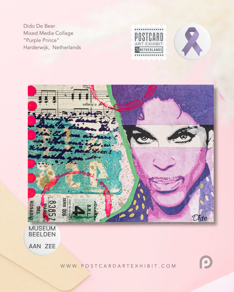 A lovely card being prepped for #postcardartexhibit26! Together, we support Blijft-je-Bij — the art program at Museum Beelden aan Zee designed for those affected by Alzheimer's. Thanks, Dido De Beer <a href="/didodesign/">HaDeeR OmaR</a> #postcardartexhibit #artistssupportingalzheimers #artforacause