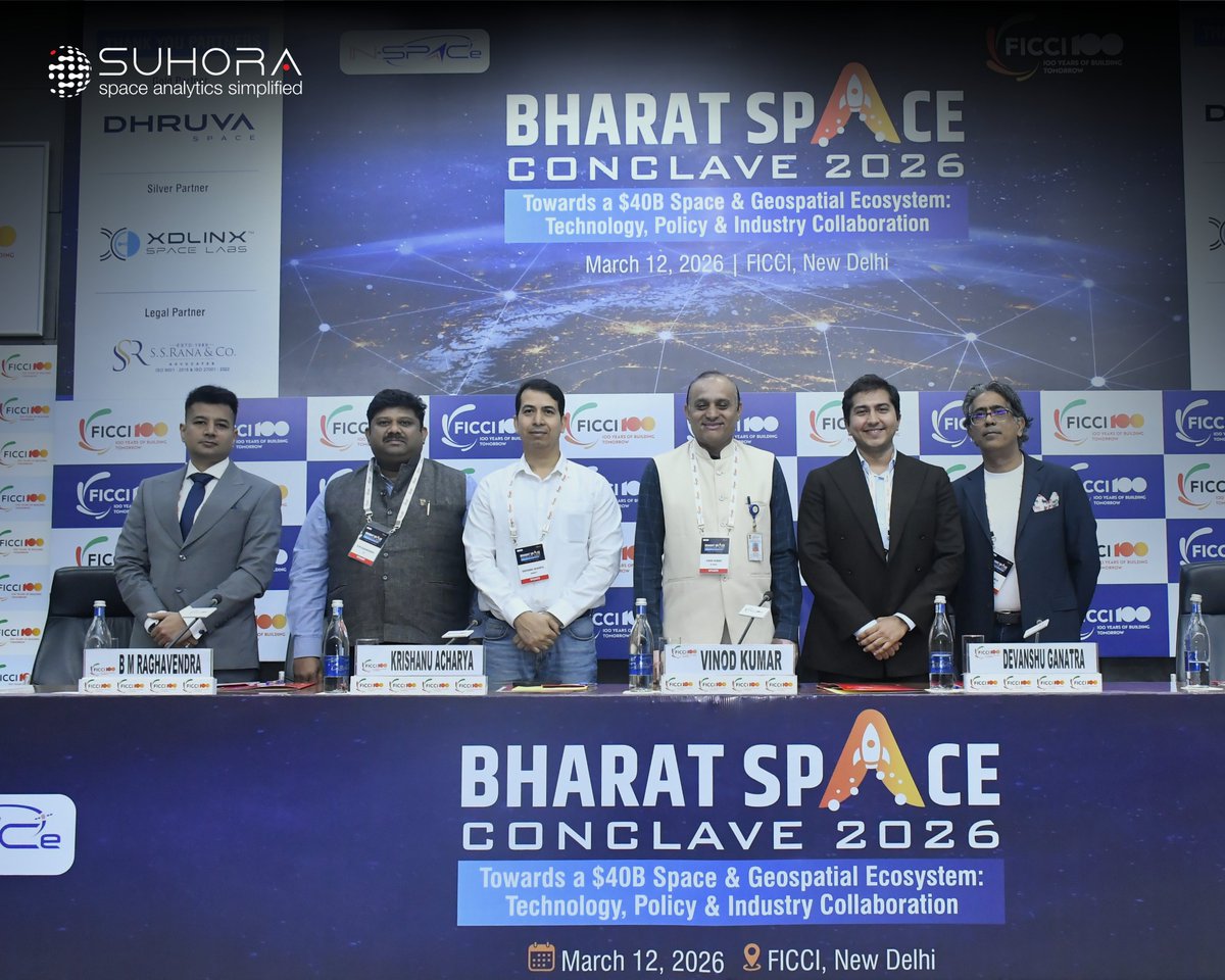 suhoratech's tweet photo. At Bharat Space Conclave, our CEO Krishanu Acharya highlighted the need to make #highresolution #geospatialdata more accessible and build a unified AI-driven backbone for real-time intelligen
As we move toward Vision 2035, the shift is from access to data → ownership of insight https://t.co/P1FfMHCtwJ
