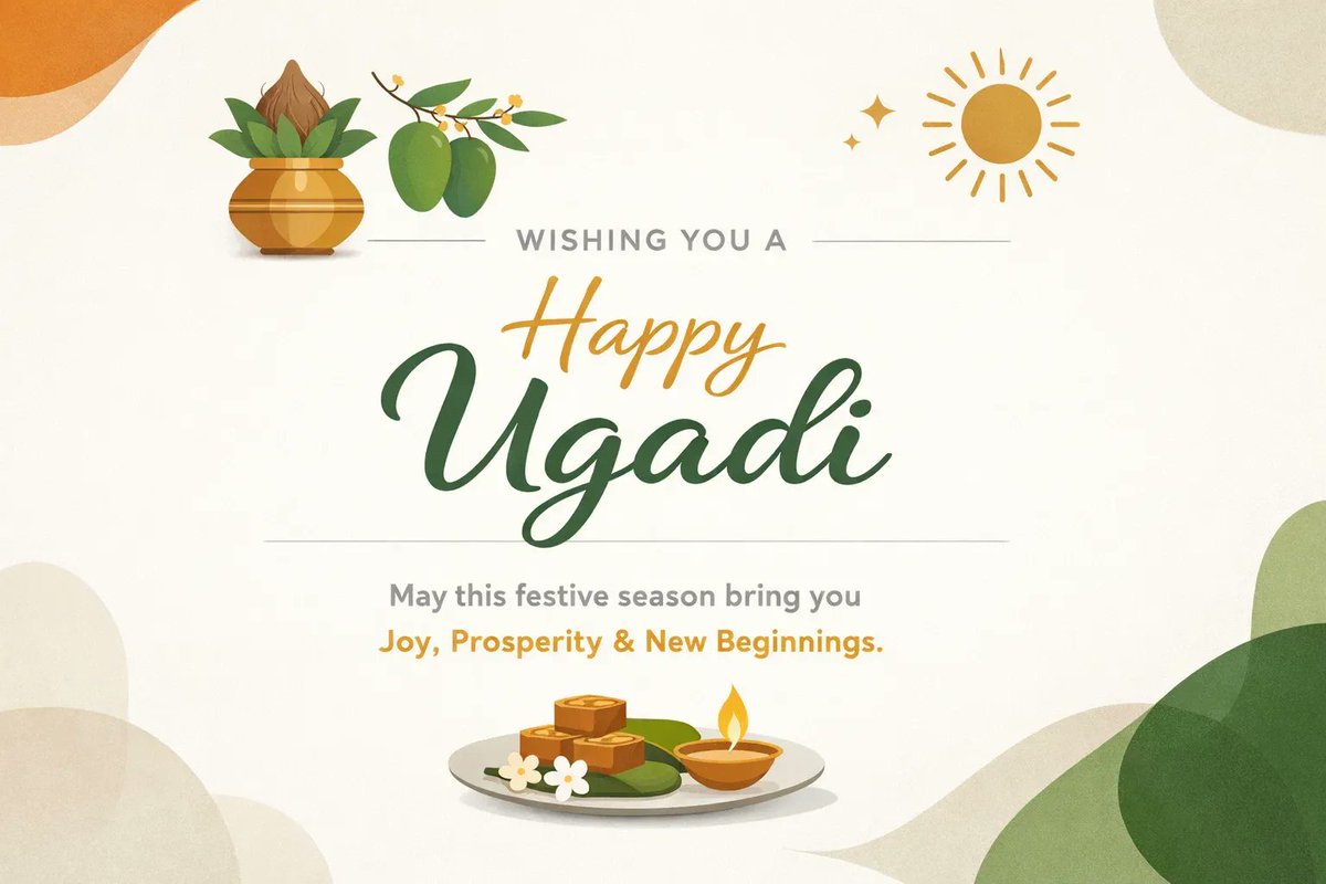 8. 🌿✨Happy Ugadi ✨🌿

May this New Year bring happiness, prosperity, and success into your life. 

Let’s welcome new beginnings with positivity and hope 📷  

#UgadiSpecial2026 #HappyUgadi