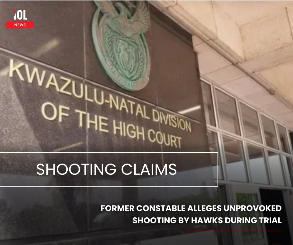 IOL's tweet image. A former KwaMashu police constable, Siyanda Harrison Mhlongo, on trial at Durban High Court for robbery and murder of police officers, claims that Hawks members opened fire without provocation when they arrived at a safe house in Ntuzuma.
#news #former #police #constable #trial