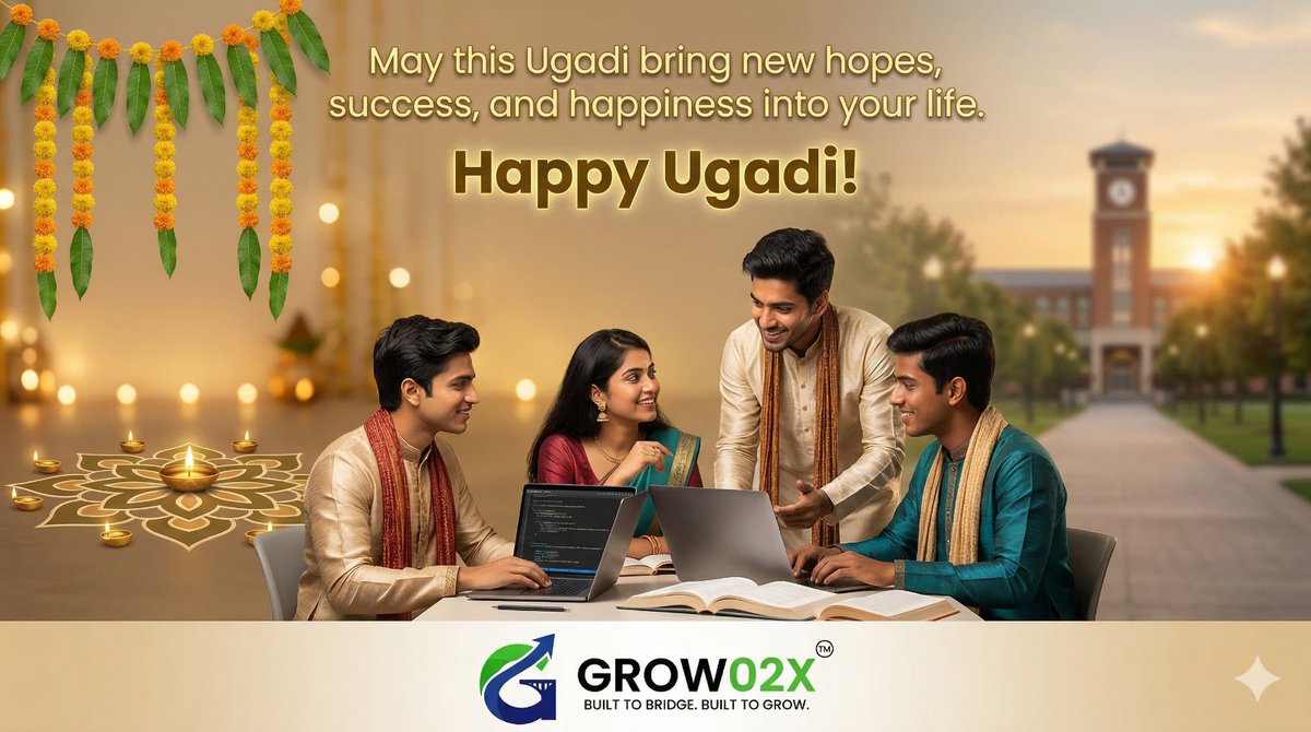 Grow02X's tweet photo. Happy Ugadi ✨️

#ugadi #grow02x #student https://t.co/MXOIrUxBHG