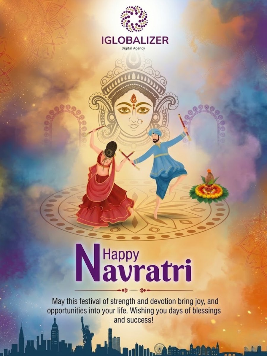 iglobalizer's tweet photo. IGlobalizer wishes you a joyful, vibrant, and prosperous Navratri! 🌼 

#IGlobalizer #Navratri #DigitalGrowth #CreativePower #FestiveVibes #BrandSuccess https://t.co/suzRn9BbcC