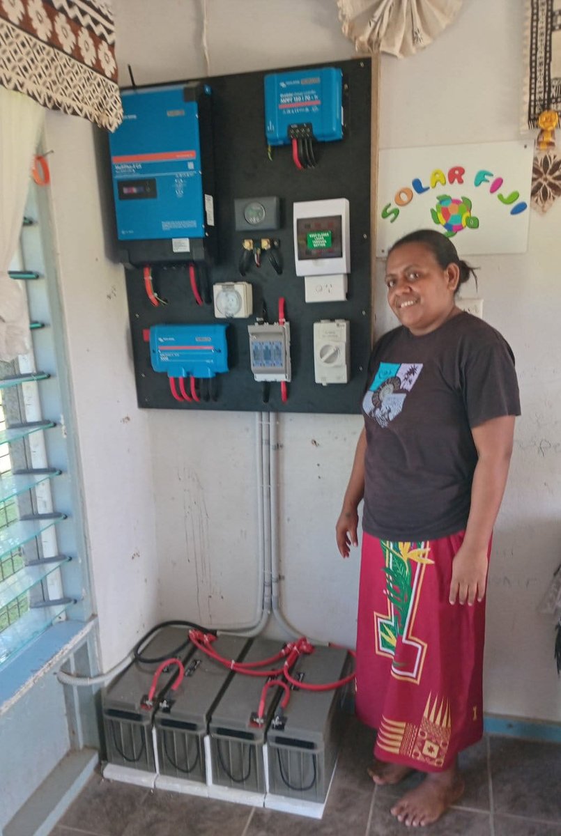 SolarFiji's tweet photo. 🌞 Proud to deliver an off-grid solar system for the Fiji Police Force Quarters in Vanuabalavu 🇫🇯

👉 Read more: https://t.co/Yo39hi1hK4

#solarfiji #victronenergy #FijiPolice #communityproject #OffGridSolarSystem #renewableenergy #solar #AikoSolar https://t.co/h8crcuSpkP