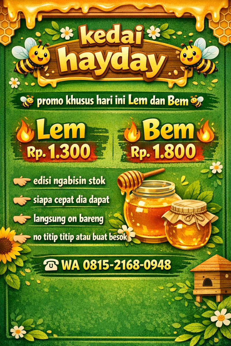 promo hari ini
info lebih lanjut silahkan WA 👇🏼