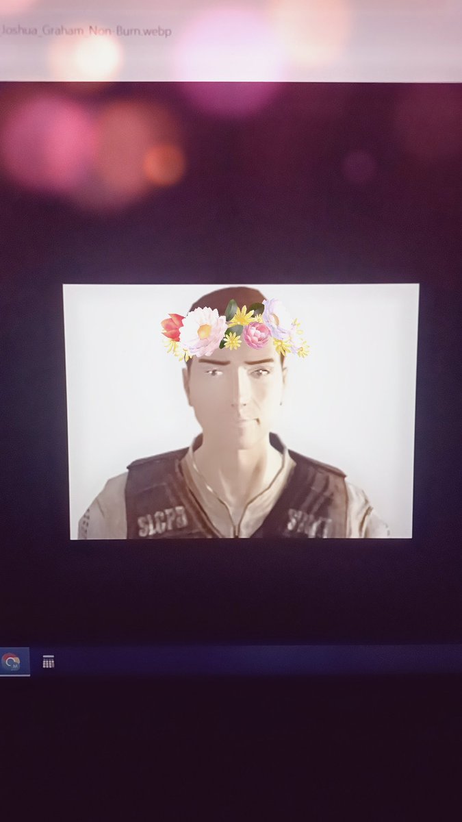 palmedangel's tweet image. Putting snapchat to good use by putting the filters on joshua