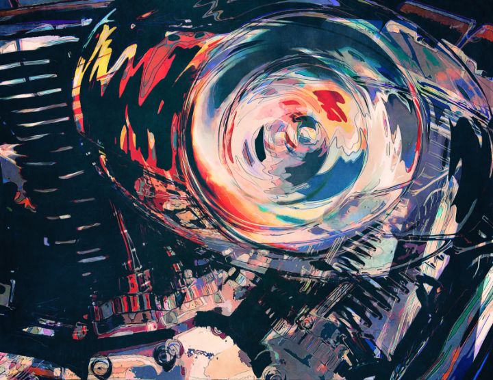 Art of the Day! "Abstract Motorcycle Engine". Buy at: ArtPal.com/philperkins?i=…