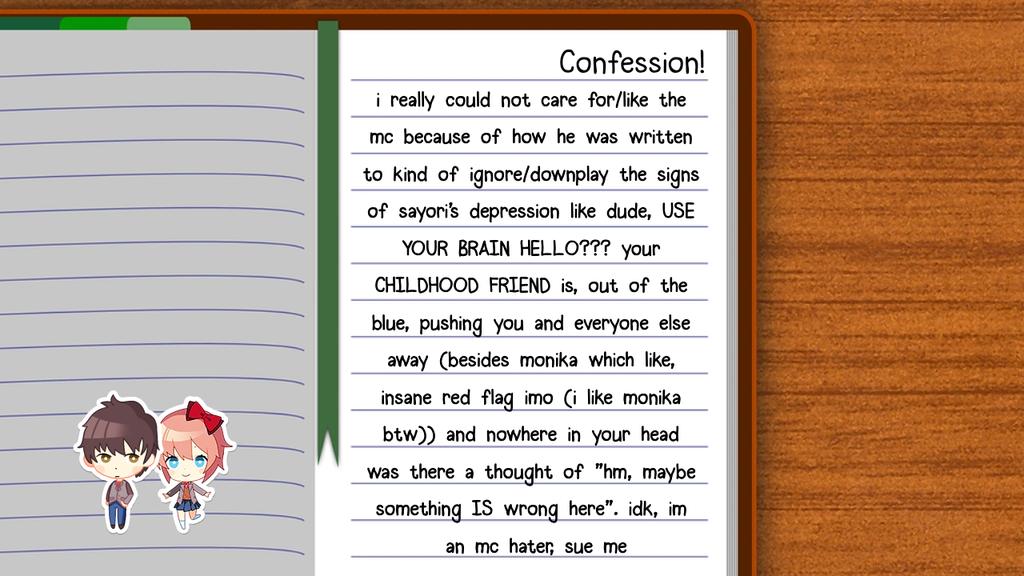 Doki Doki Literature Club Confessions tweet media