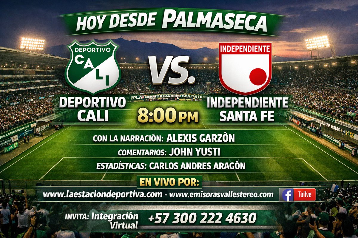 📢🔥 ¡HOY ES DÍA DE FÚTBOL EN PALMASECA! 🔥

Por laestaciondeportiva.com, Facebook Live - YouTube Live: La Estación Deportiva Radio