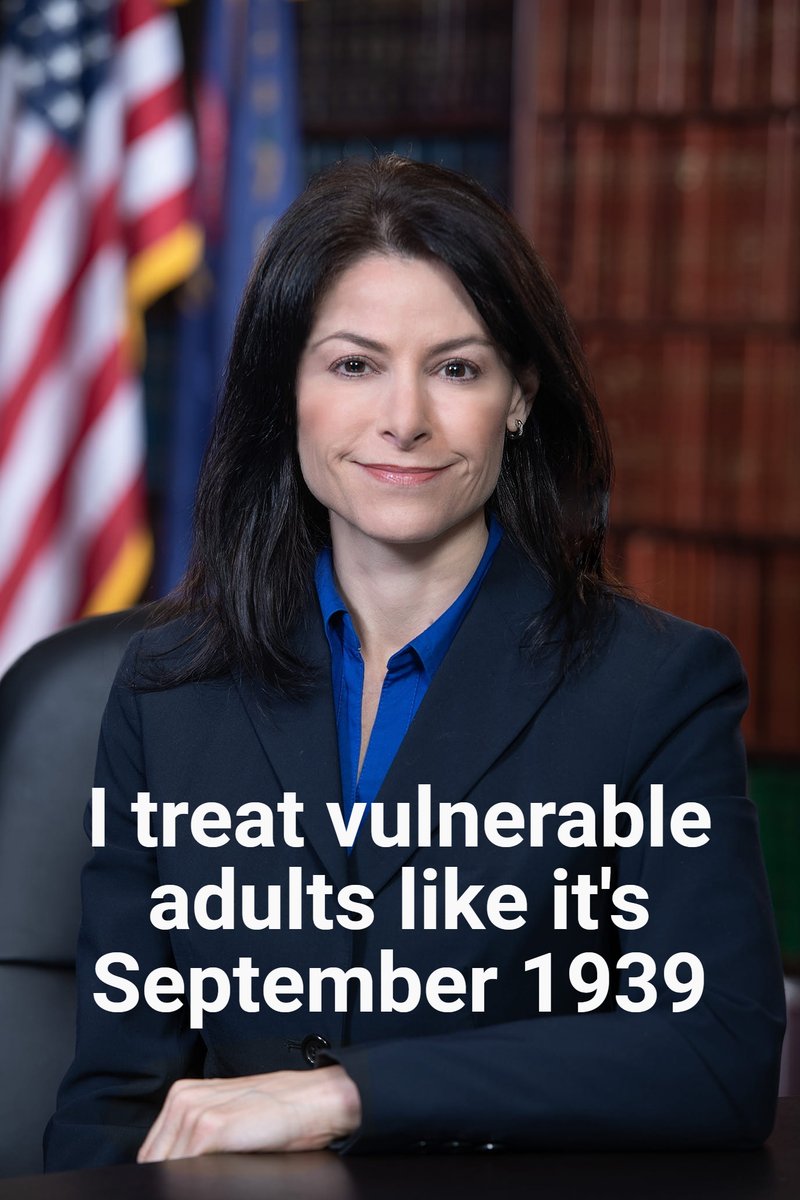 MichiganProgre1's tweet photo. @MIAttyGen Don't you have better things to do Dana?  Like prosecuting those vile animals you're protecting.  Engaging in 14th amendment / due process / section 1983 violations and letting those filthy animals deprive gentiles of health care is the very definition of tyranny. https://t.co/RhfT0ZSfL2