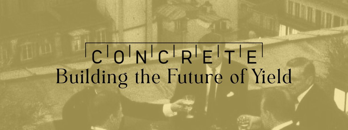 Concrete provides full stack yield infrastructure for Defi,powering automated,risk managed vault products 
<a href="/ConcreteXYZ/">Concrete</a> 
Defi is moving from farming to infrastructure and that’s the new era 
<a href="/crypttoji/">Toji</a> <a href="/Lidy_web3/">Lidy 🗿</a>