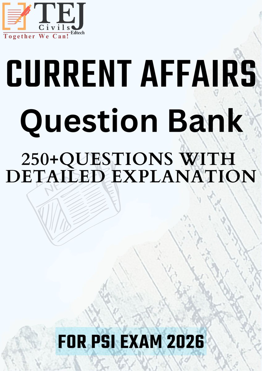 tej_ras's tweet photo. Current Affairs Question bank for PSI 2026
#psiexam #rajasthan #jaipur https://t.co/jFlxMvuBCa