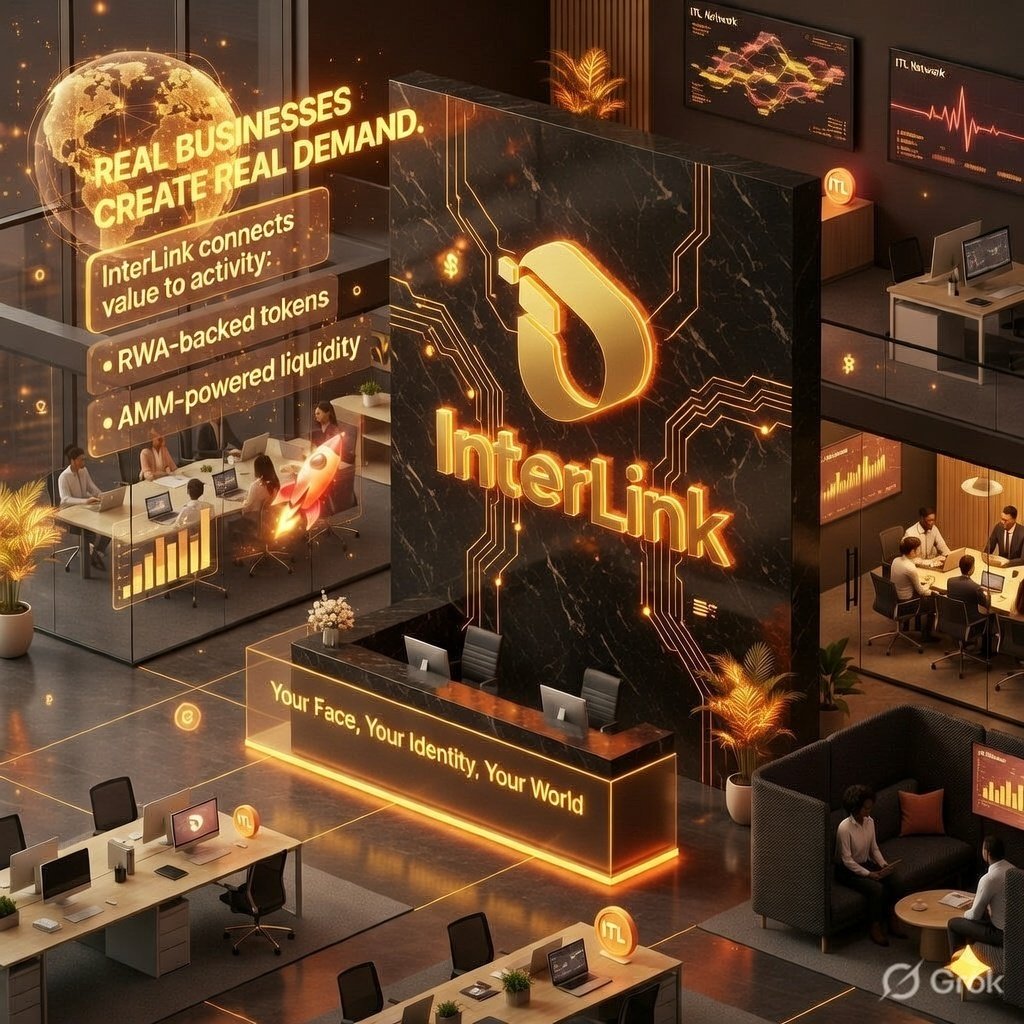 SudhaVasupalli's tweet photo. Real businesses create real demand.
InterLink connects value to activity:
β’ RWA-backed tokens
β’ AMM-powered liquidity
β’ ITL as the core layer
Every transaction strengthens the system. π
#InterLink #ITLX #ITLL https://t.co/S7jV9lGGcp