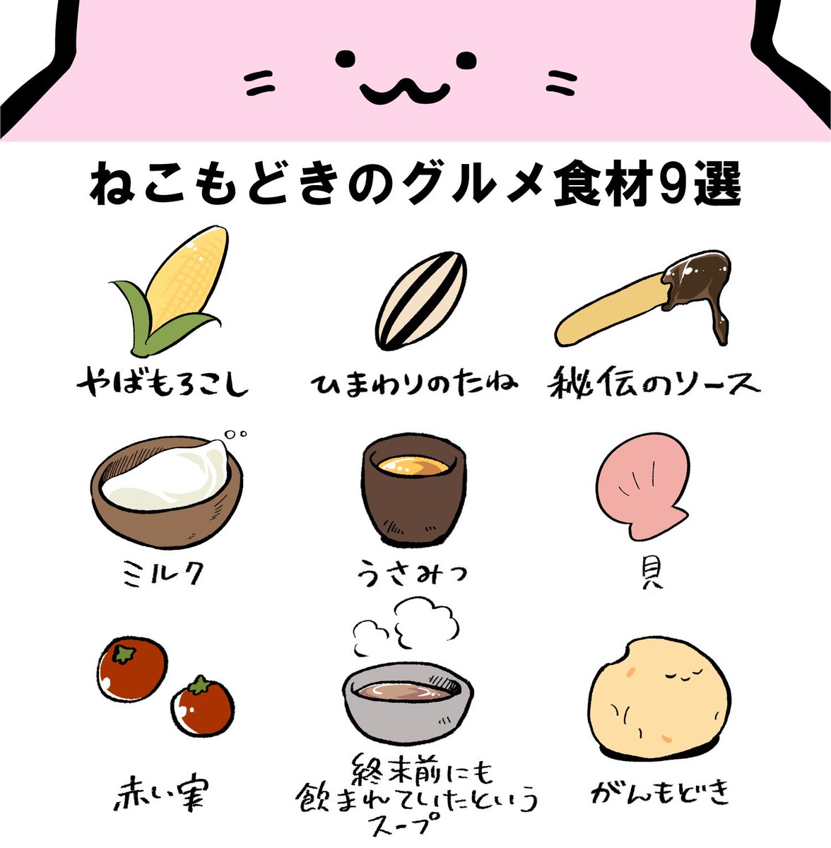 ねこもどきのグルメ食材9選 