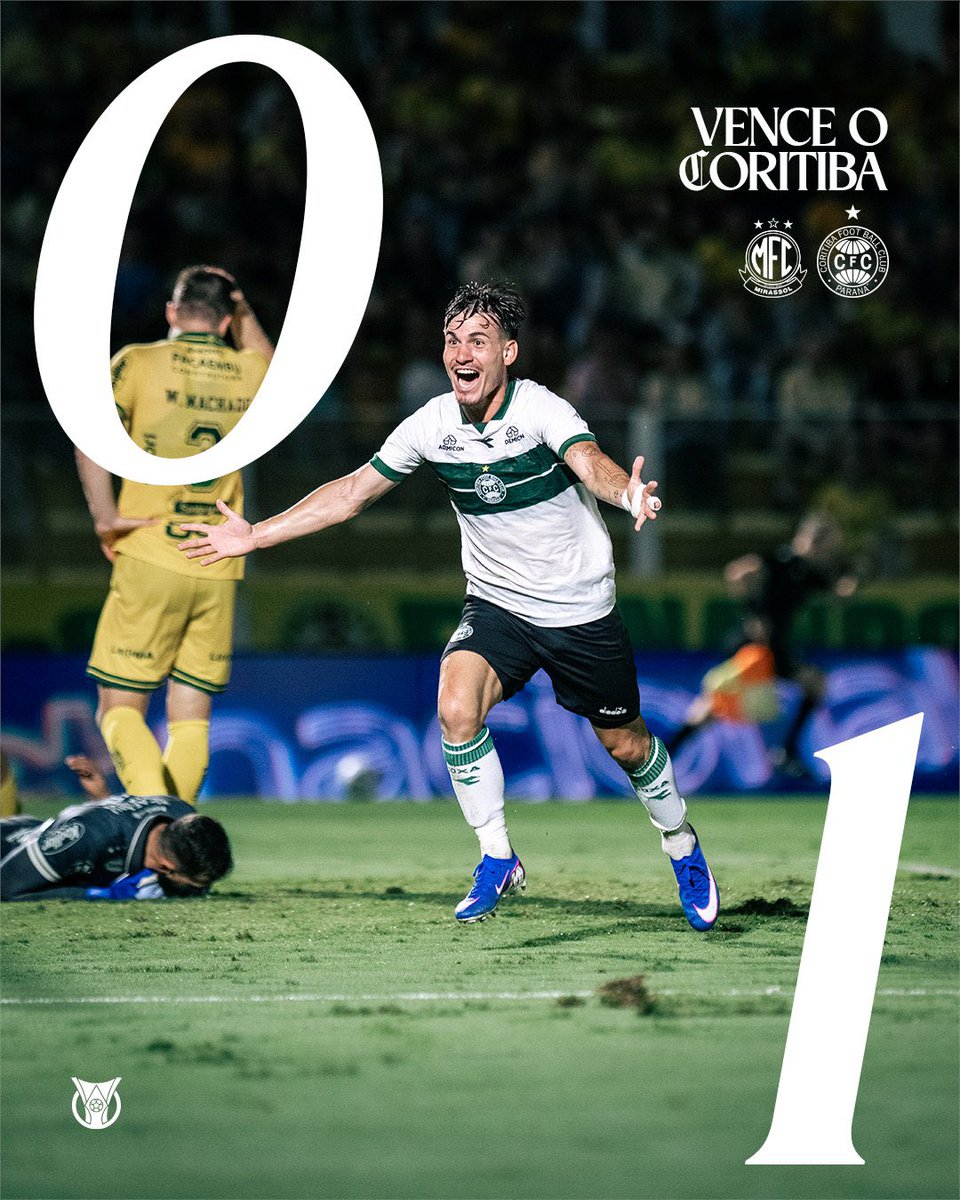 DataFutebol's tweet photo. INCRÍVEL! 🤯

O Coritiba DERROTOU o Mirassol no MAIÃO.

Essa foi a PRIMEIRA DERROTA do clube paulista como mandante na HISTÓRIA do Campeonato Brasileiro.

Já o Coritiba de Fernando Seabra chega a 3º VITÓRIA SEGUIDA no Brasileirão! 

📸 @Coritiba https://t.co/l25AF1WQzm