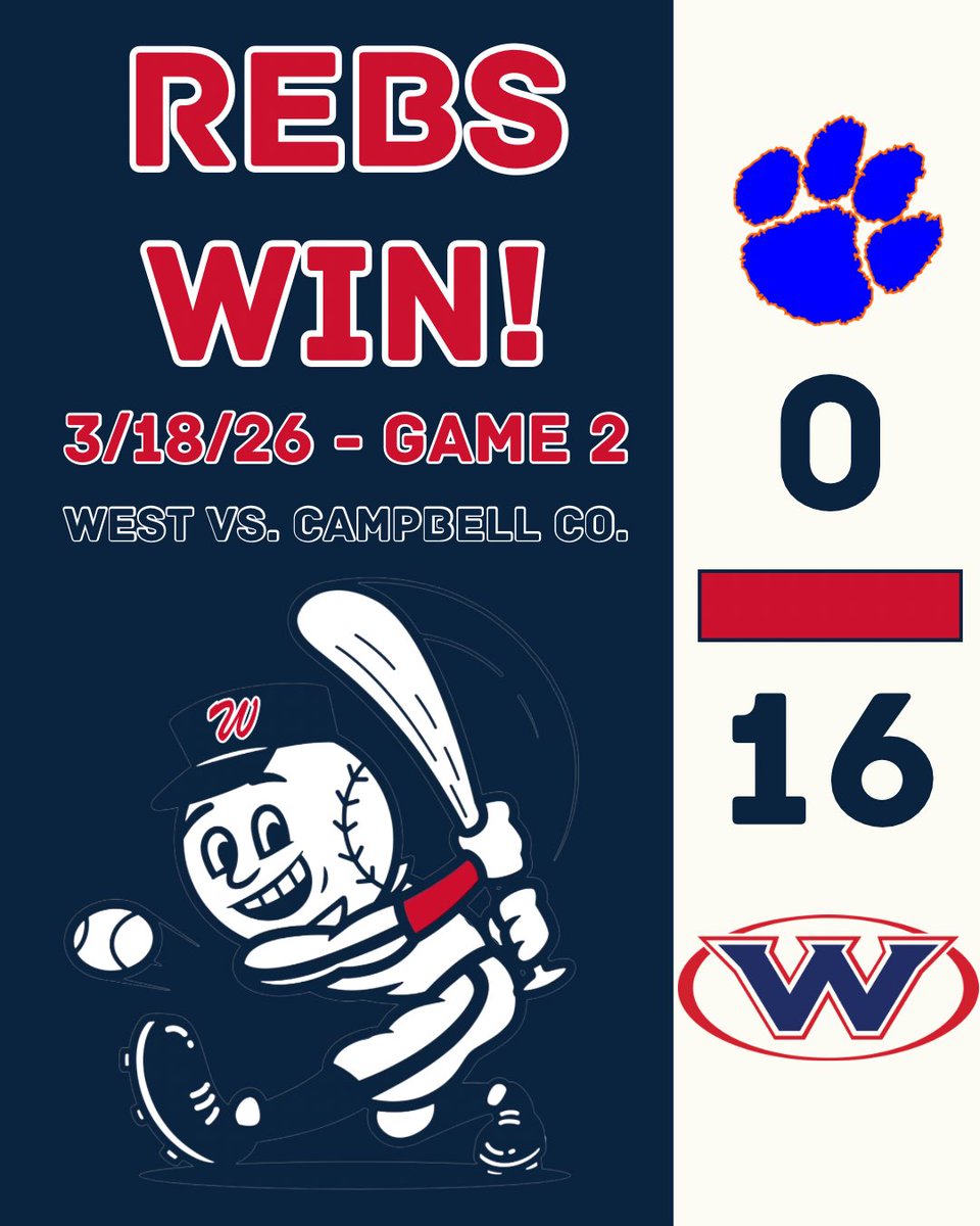 West High School Rebels Baseball tweet media