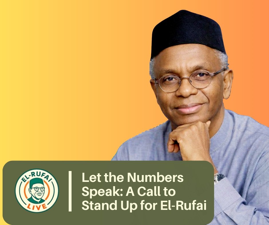 ElRufai_Live's tweet photo. If you believe in the courage, reforms, and unshakable conviction of Mallam Nasir El-Rufai, then this is not the time to stay silent, this is the time to be visible. Engage this post and make your presence felt, because there are those who have convinced themselves that this movement is small, that the fire has gone out, that the people have moved on. They are mistaken.

Across every part of #Nigeria and far beyond its borders, the support is alive, growing, and unbreakable. This is no longer just about one man, it is about standing firm for truth, for justice, and for a standard of leadership that refuses to bend to pressure or convenience.

Let them see the strength. Let them feel the momentum. Let the numbers do what words cannot.

@ADCVanguard_ @Arewa_Source @BalarabeRufai_ @Bashir_GS @HAHayatu @hithert00 @KHALYD16 @Mod33333 @Social__Ustaxxx @Pharmacio001 @elrufai