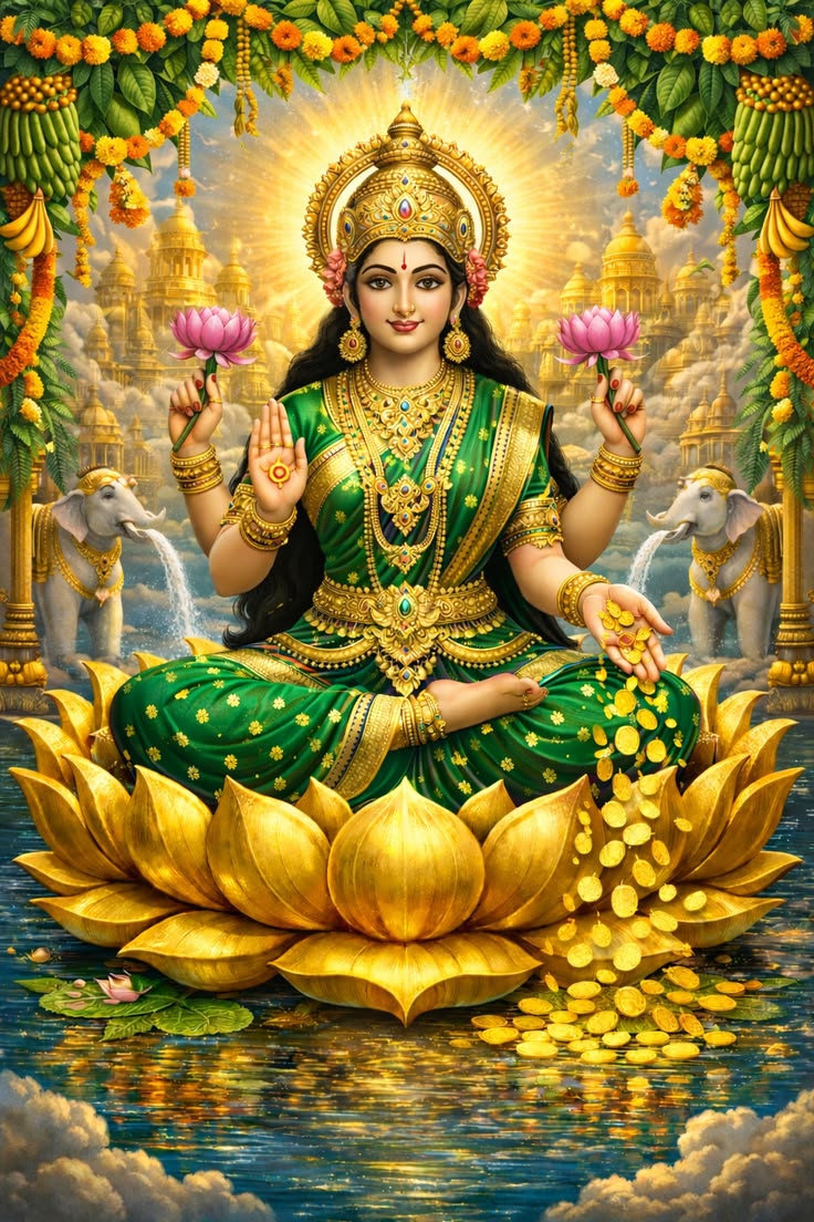AkshitaL_'s tweet photo. यश वैभव शुभ लाभ की देवी माता महालक्ष्मी https://t.co/WvFhzEpw53