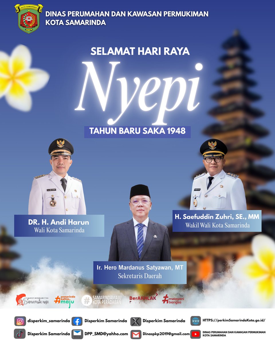 DisperkimSmr's tweet photo. Selamat Hari Raya Nyepi Tahun Saka 1948. https://t.co/pQNFOmfJb7