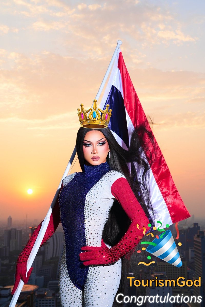 PorametThailand's tweet photo. Congratulations to #Gawdland (Tharathep Thaweephon) made history in March 2026 by becoming the first Thai and Asian contestant to win #DragRaceUK นี่สิ #LGBT คนรุ่นใหม่ที่สร้างสรรค์ ตีโจทย์เป็น ต่อยอดได้
#TourismGod #Thailand
#ป้าตือ #MissTiffany2026 https://t.co/dVUr3bJj2t