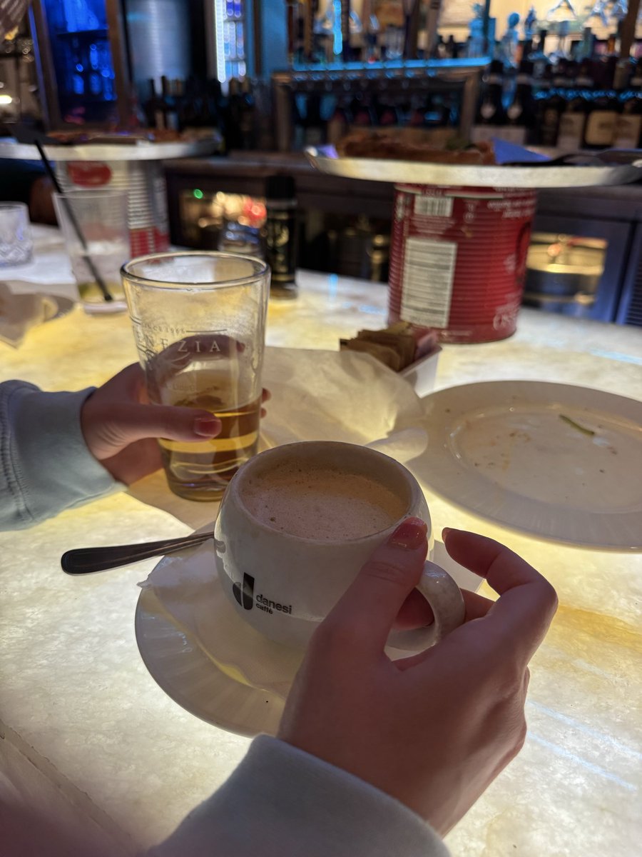 double fisting a peroni and a cappuccino, call me andrea bocelli.