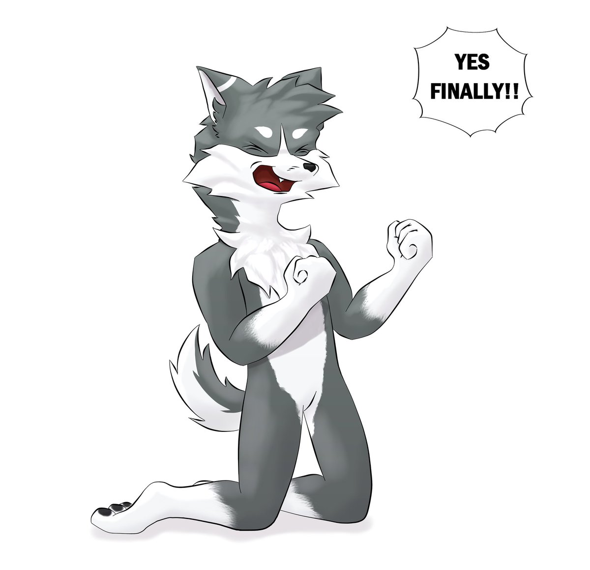 When completing Minecraft hardcore mode. 

#furry #comic #furryaiartist #furryarwork