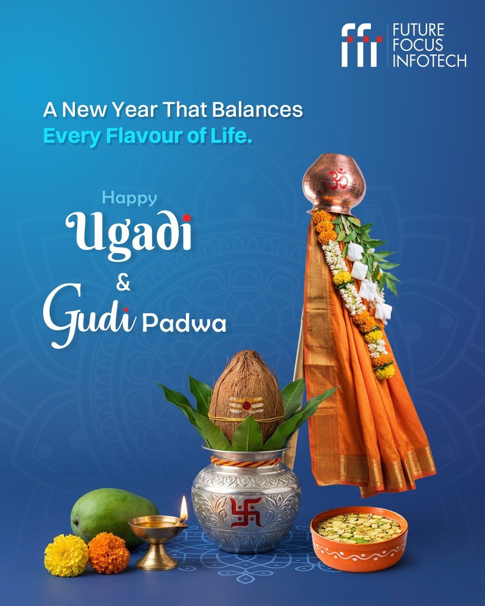 FocusInfotech's tweet photo. As Ugadi and Gudi Padwa mark the beginning of a new year, it’s a reminder that every fresh start carries new possibilities. Here’s to coding new beginnings and compiling a brighter future ahead.

Happy Ugadi &amp; Gudi Padwa

#FFI #Ugadi #GudiPadwa https://t.co/hpvHrtbWSu