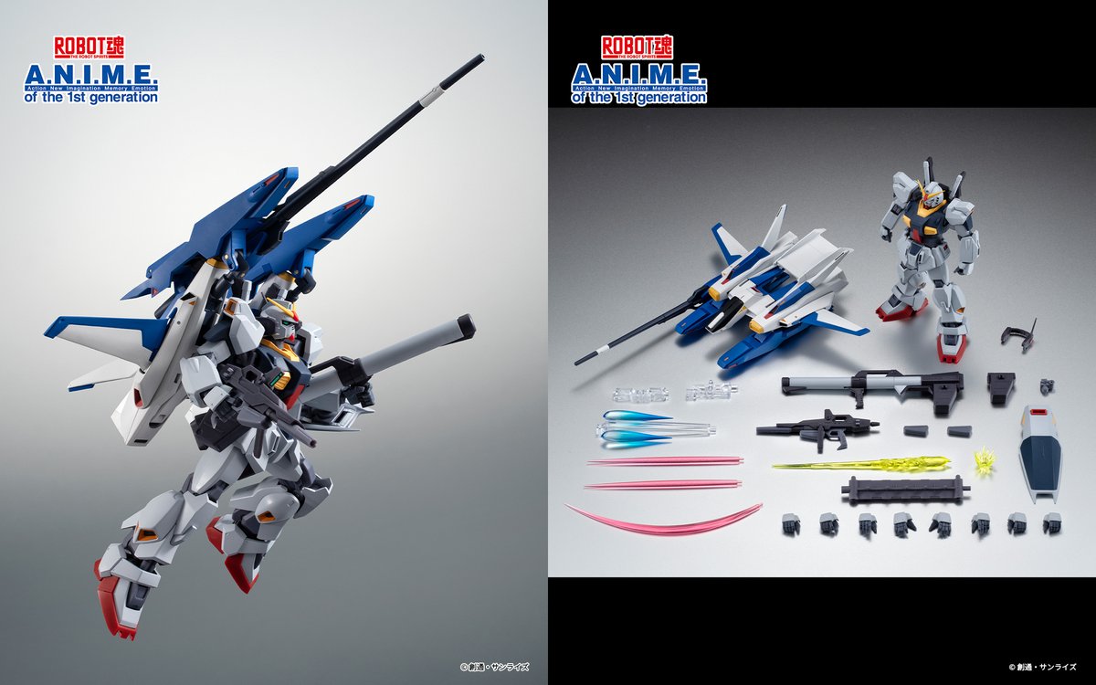 『#機動戦士Zガンダム』より
「ROBOT魂 ＜SIDE MS＞ RX-178+FXA-05D スーパーガンダム ver. A.N.I.M.E.」が魂ウェブ商店にて16時より受注開始！
🛒ご予約は→ p-bandai.jp/item/item-1000…

本体色をライトグレーに一新したガンダムMk-ⅡとGディフェンサーがセットで登場！
#ガンダムフィギュア #ROBOT魂