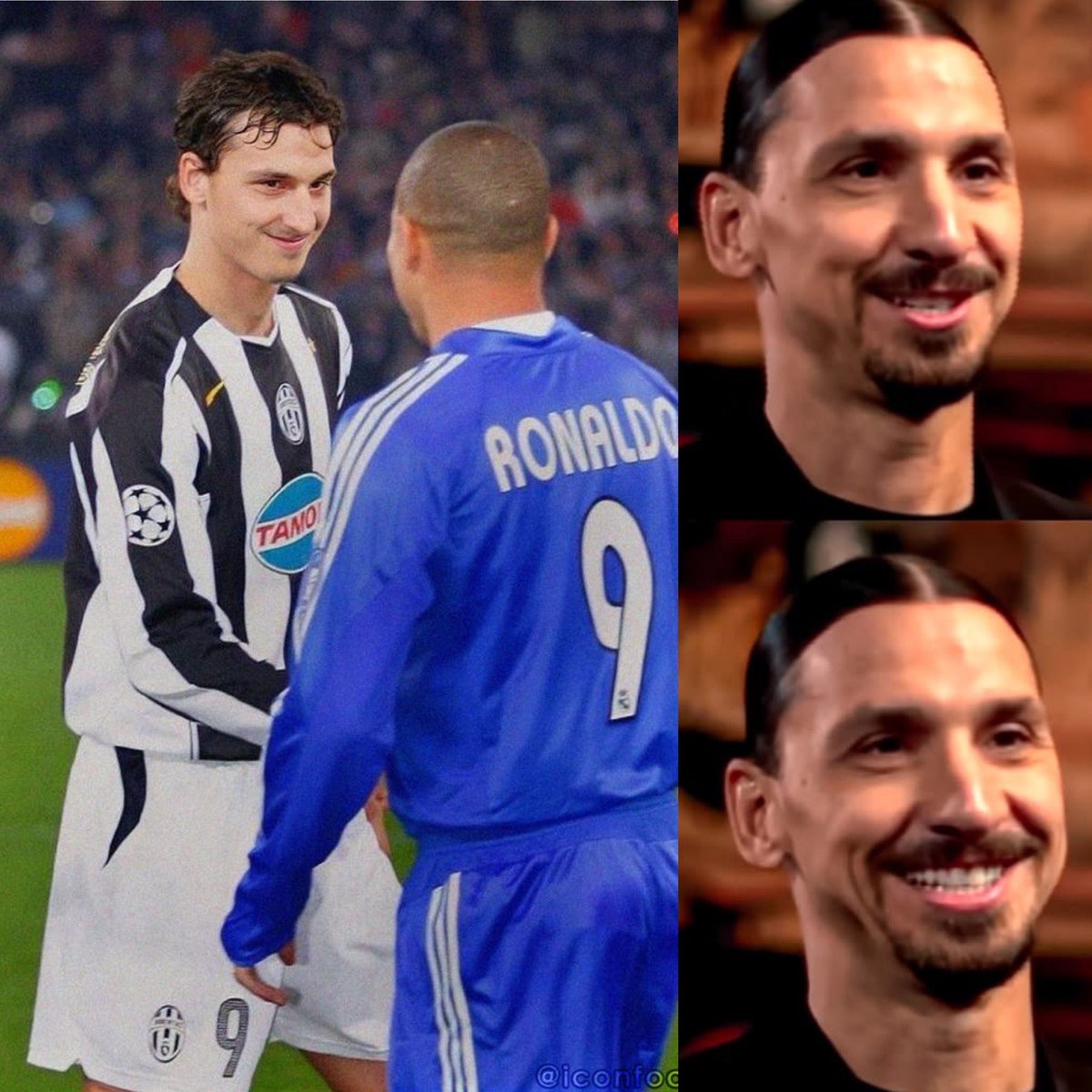 ZLATAN IBRAHIMOVIC: "La primera vez que jugué contra Ronaldo estaba muy feliz de desafiarlo, fue un sueño de toda una vida. Lo admiraba, lo miré porque cuando era joven él era mi ídolo.

En mi carrera, hasta ese momento, nunca me había encontrado en una situación como esa. Quería