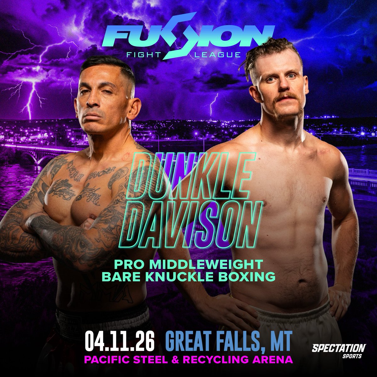 fflmma's tweet photo. 🚨 BARE-KNUCKLE FEATURE 🚨 
Dunkel LOVES to be the villain and thrives off of beating the hometown heroes, BUT Davison loves to hear that roar of the crowd after a big KO just as much. 🗣️🗣️

Reserve your seats today, OR catch it all on @SpectationNet ! 🍿👀

LINK IN BIO 🔗📲 https://t.co/HOXetGtcaP