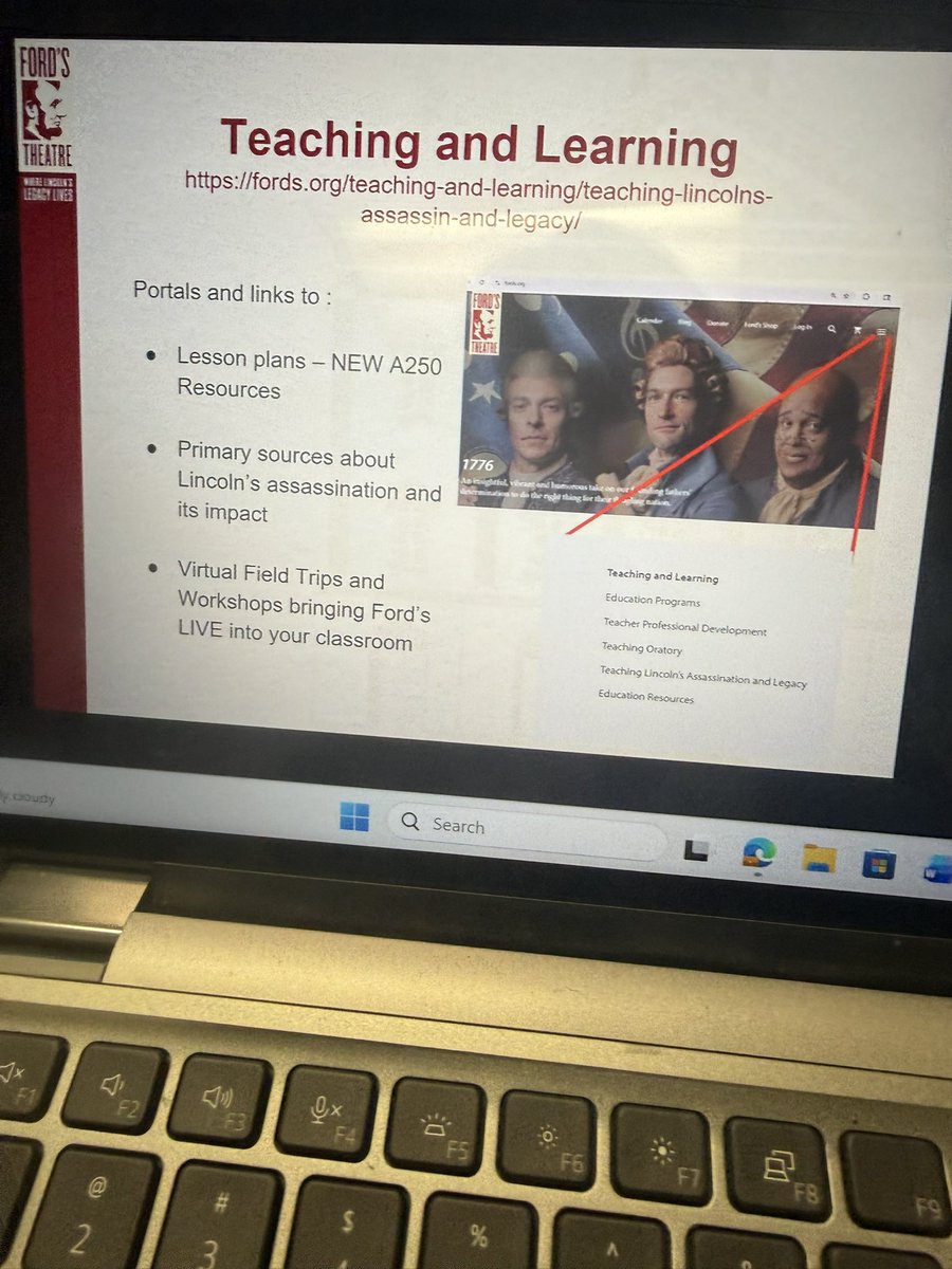 AmandaCree307's tweet photo. What a great session with Tricia Patrick and Ford’s Theatre. This is such a great resource for lesson plans, virtual field trips, and civic engagement activities! 
@KEDCGrants @Promise_Leaders https://t.co/tA4qTnwpPo