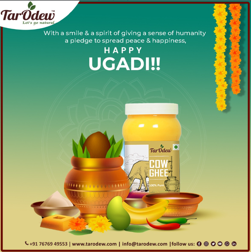 Tarodew2021's tweet photo. 🌸 Happy Ugadi from Tarodew Nutrifoods! 🌸
Celebrate the New Year with the pure, traditional taste of our Wood Pressed Oils, A2 Desi Cow Ghee, and Raw Honey. Bring health and prosperity to your family table.
Wishing you a joyful and wholesome Ugadi! 🎉
#Ugadi2026 #Tarodew https://t.co/WPb4HktCXy