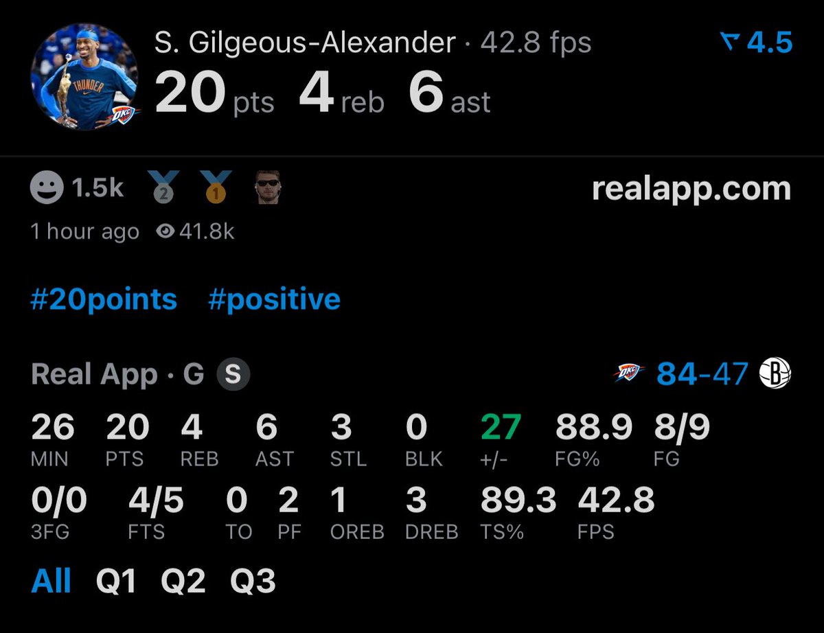 Shai vs Nets

Only 9 shots😭😭
