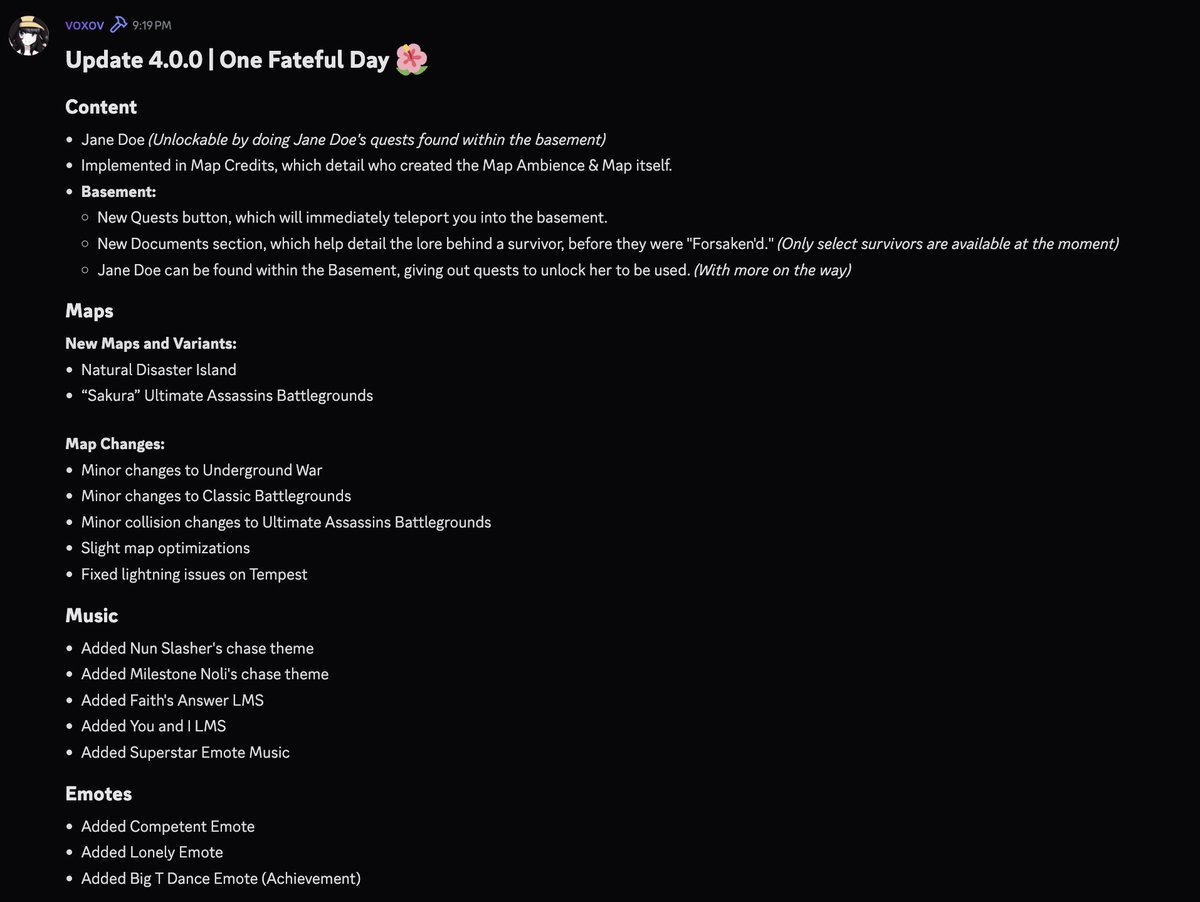 Forsaken News tweet media