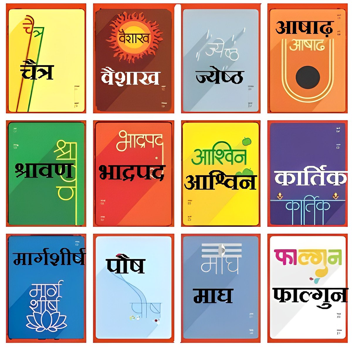 हिन्दू कैलेंडर में चैत्र साल का पहला और फाल्गुन साल का आखिरी महीना होता है...नई पीढ़ी के युवाओं को बहुत कम पता है...क्या आप जानते हैं हिंदू धर्म के 12 महीनों के नाम...??

हिंदू धर्म में आने वाले सभी महीनों के मारवाड़ी #राजस्थानी में नाम इस प्रकार हैं- चेत, वैसाख, जेठ, असाड, सावण,
