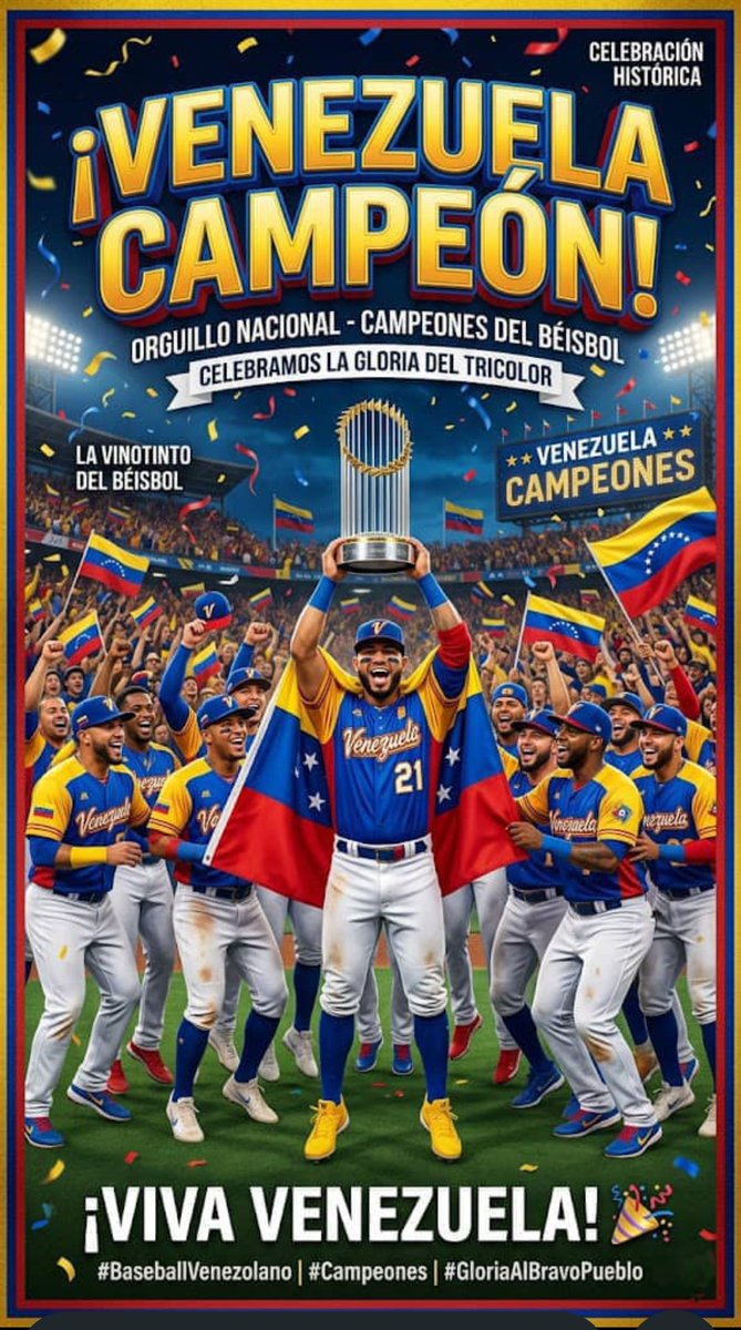 rogerbelloo's tweet photo. #VenezuelaCampeón #venezuela https://t.co/WhRjScpu3m