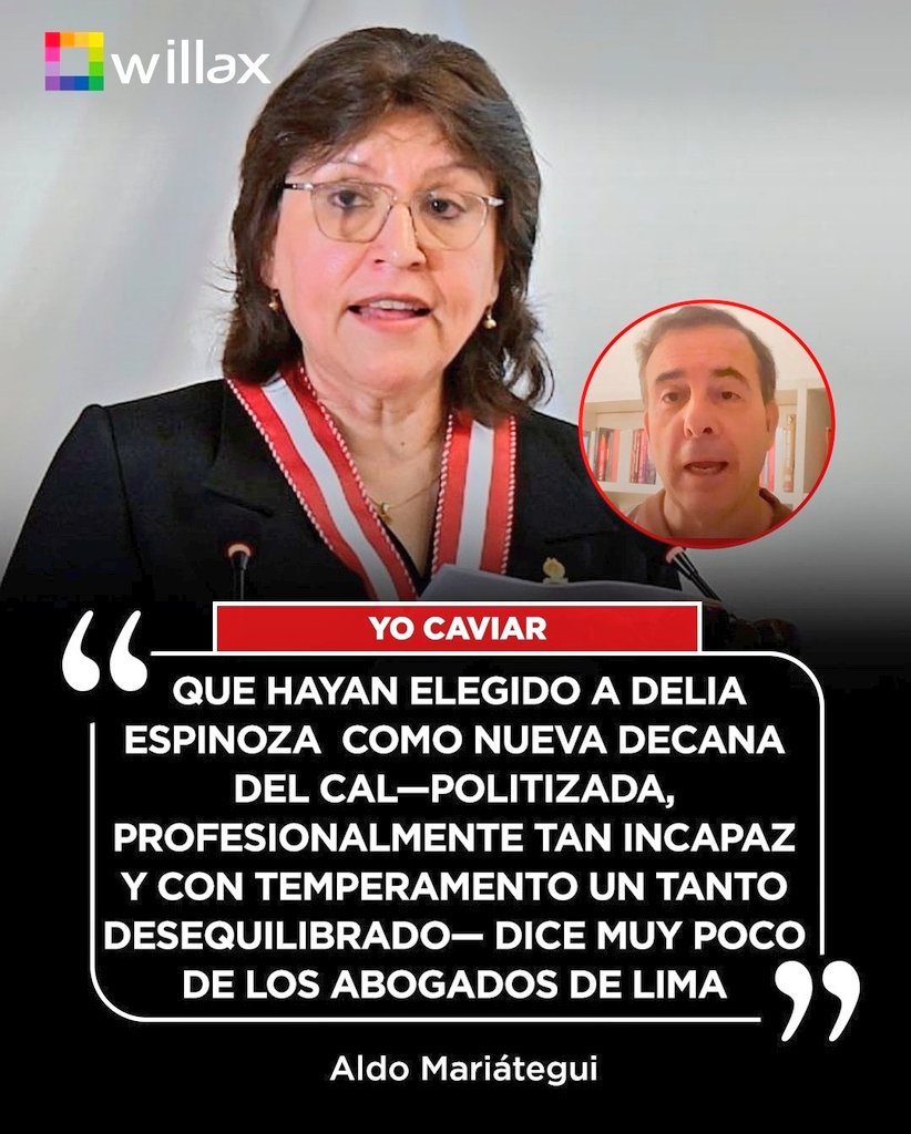 Todo abogado que NO este alineado ideologicamente al bando de la desquiciada Espinoza o no este dispuesto a ser SERVIDUMBRE de la presunta organización criminal #IDL, terminará sancionado y sin colegiatura.
Todo abogado que desee mantener su libertad debe irse a otro colegio ya!