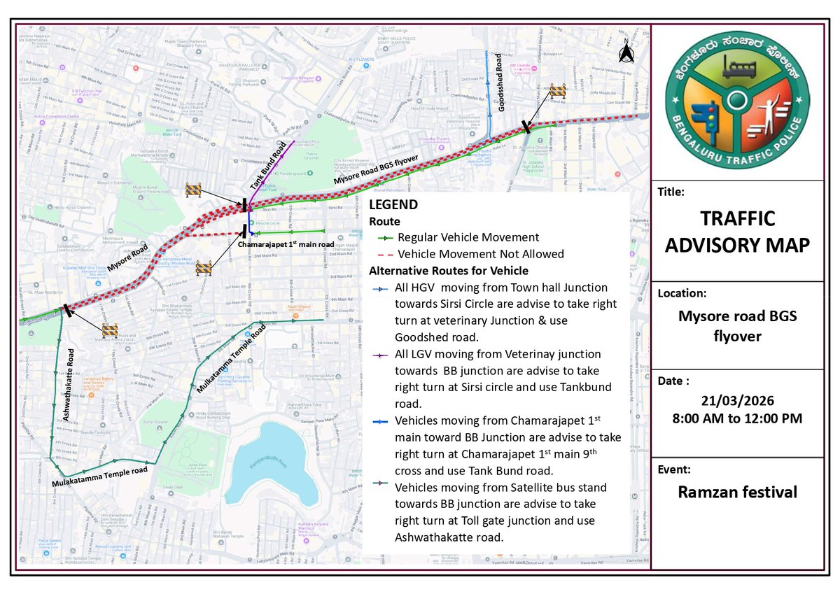 ಬೆಂಗಳೂರು ಸಂಚಾರ ಪೊಲೀಸ್ BengaluruTrafficPolice tweet media