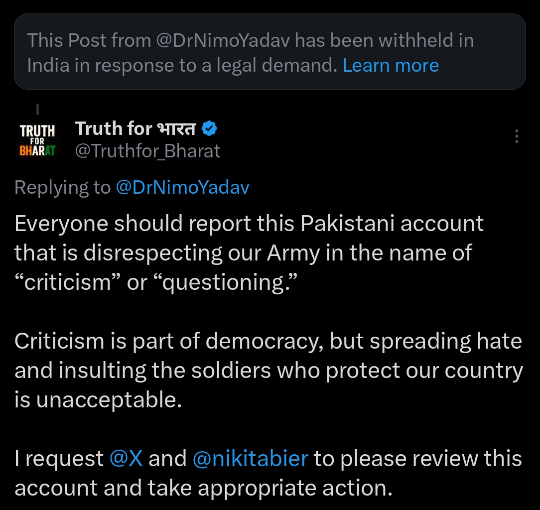 Truth for भारत tweet media