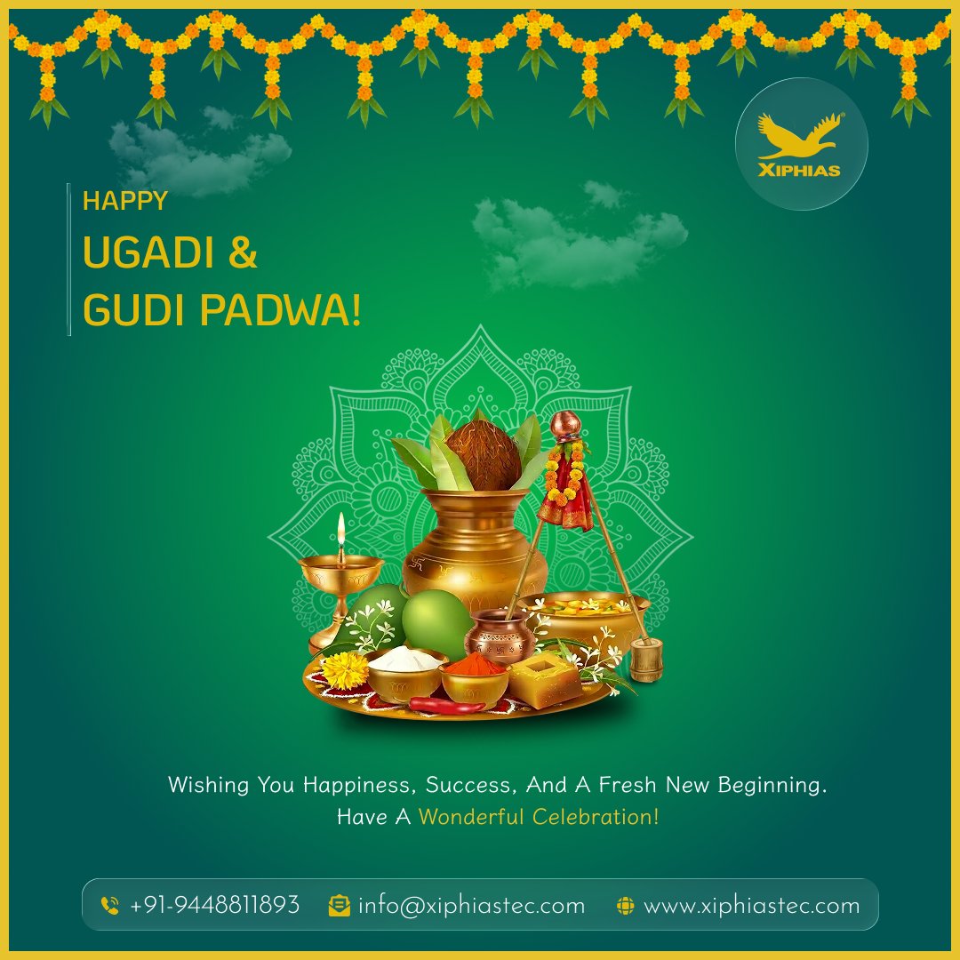 XIPHIAS0101's tweet image. Wishing you growth, success &amp;amp; prosperous new beginnings this Ugadi &amp;amp; Gudi Padwa. Celebrating progress, positivity &amp;amp; new possibilities with XIPHIAS! ✨

🌐 zurl.co/wCRYR
 
#Ugadi #GudiPadwa #XIPHIAS #NewBeginnings #Growth #Prosperity #FutureReady #CelebrateLife 🚀
