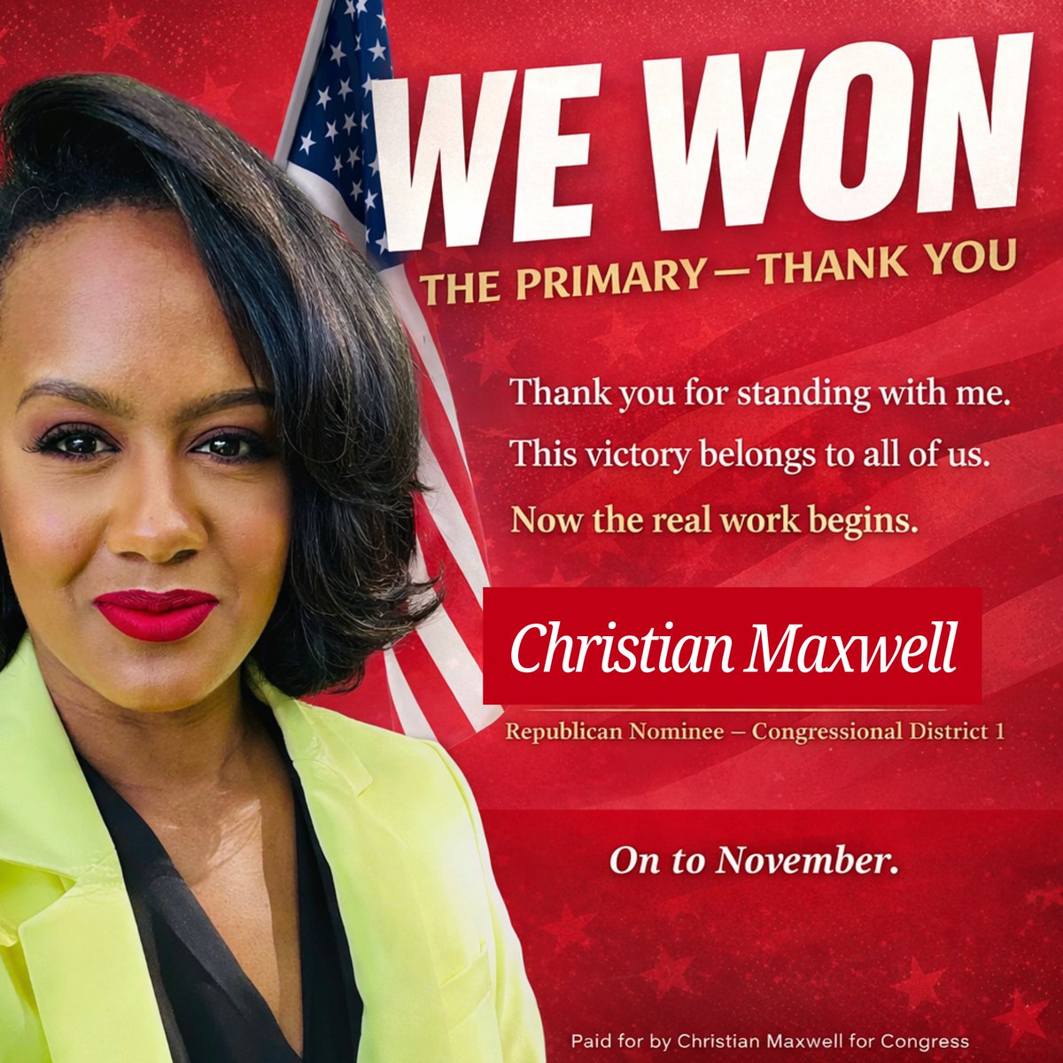 Christian Maxwell For Congress | IL-CD1 tweet media