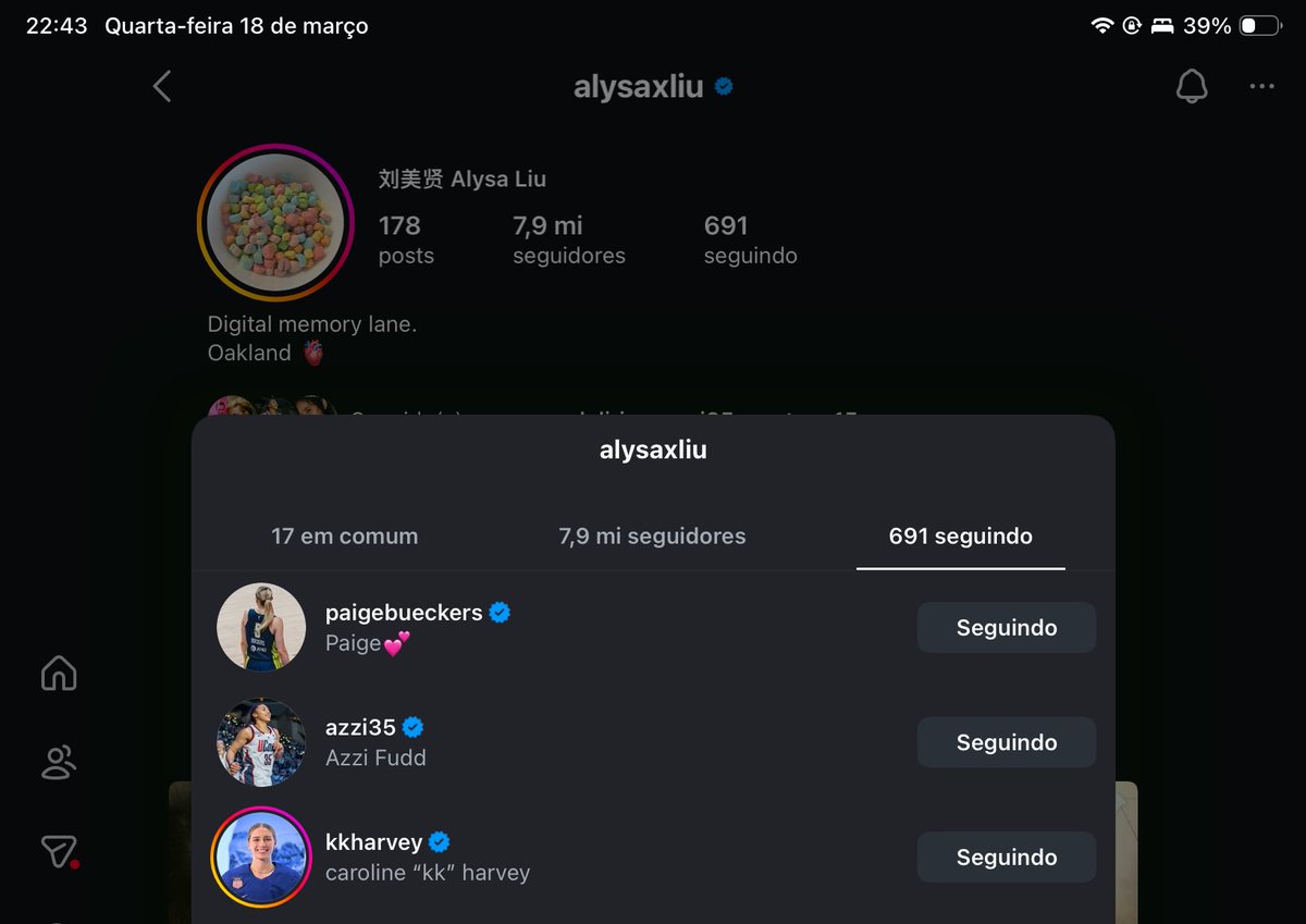 ALYSA FOLLOWING PAIGE AND AZZI 😭😭 THIS IS LITERALLY MY BRAND 😭😭